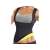 Neoprene fitness slimming tank top for women, size M, black with yellow lining, worn by model, front view