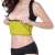 Neoprene fitness slimming tank top for women, size M, black with yellow lining, close-up of the yellow lining