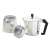 Aluminum coffee maker, 12 cups, 600ml, disassembled