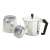 Aluminum coffee maker, 12 cups, 600ml, disassembled