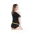 Black short sleeve neoprene fitness shirt for women, size XXL, back view