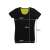 Black short sleeve neoprene fitness shirt for women, size XXL, sizing chart
