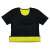 Black short sleeve neoprene fitness shirt for women, size XXL, front view