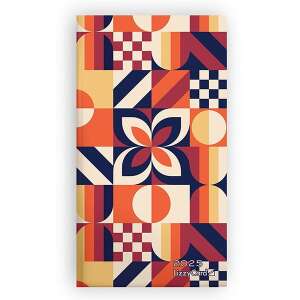 Zsebnaptár LIZZY CARD Abstract fekvő keménytáblás 2025. 111013284 - Irodai kiegészítő