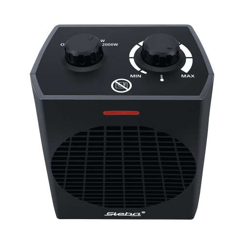 Steba Germany FH 504 elektromos hősugárzó termosztáttal, 2000W, fekete, elölnézet