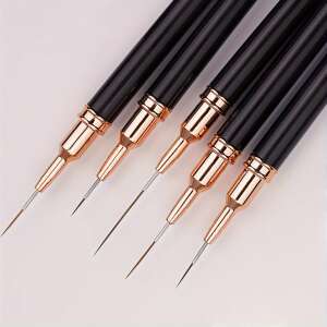 Professionelles Nagelkunst-Pinselset - Feine Umrandung, Detaillierung, Blumendesign, UV-Gel-Lack-Werkzeuge - Maniküre & Pediküre