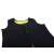 Close-up of black neoprene fitness vest for weight loss, size M, showing yellow inner lining