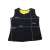 Black neoprene fitness vest for weight loss, size M, with measurements