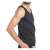 Man wearing black neoprene fitness vest for weight loss, size M, side view