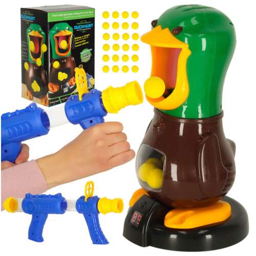 Hungry duck target shooting 2 bullet guns