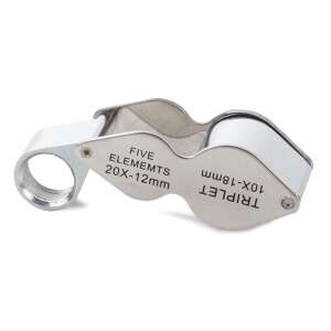Prémium Zsebnagyító - 10x/20x - Acél
