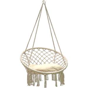 Pepita Makramé high chair with cushion #beige  111040901