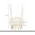 Pepita Macrame Hanging Chair with Cushion Beige, dimensions