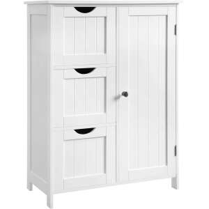 Fürdőszobai tárolószekrény, padlószekrény 3 nagy fiókkal és 1 állítható polccal 60 x 30 x 81 cm