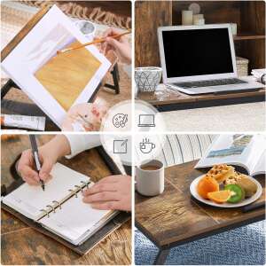 Íróasztal, Songmics, B-0148, Barna, 71x35x23 cm