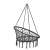 Pepita grey macrame hanging chair isolated