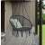 Pepita macrame hanging chair on a porch
