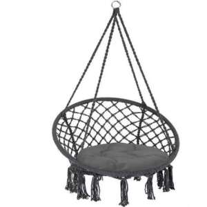 Pepita Makramé high chair with cushion #grey 111043255