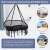 Black double hammock swing chair with cushions, Pepita, multi-scenario application