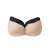 Black and nude strapless push up bra with adjustable lace up front, invisible under clothing