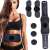 BMR Fit EMS muscle stimulator belt for abdominal training, with 3 control panels and 3 pairs of pads