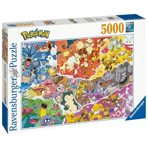 Ravensburger Pokémon Challenge Puzzle - Allstars (5000 darabos) doboz ferde nézet - Játék