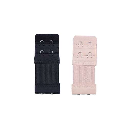 Black and beige bra extender, 3 hook bra extender, bra extender for tight bras
