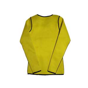 Black neoprene fitness shirt with yellow lining, back view - Body shaping