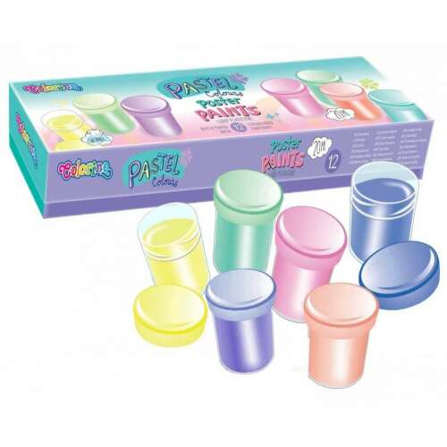 Tégelyes temperakészlet, 12x20ml, pasztell, Colorino 111062874