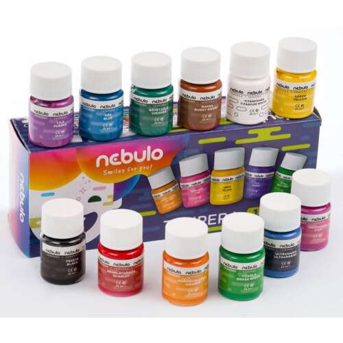 Tégelyes temperakészlet, 12x25ml, Nebulo 111063112