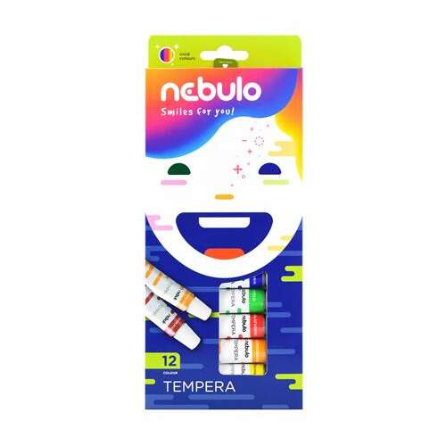 Tempera készlet, 12x12ml, Nebulo