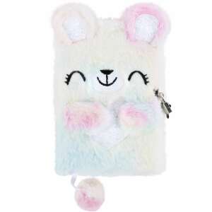 Macis napló kulccsal, plüss, 15x22cm, Kidea 111063469 - Napló