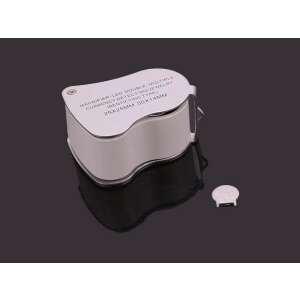 Collapsible Jewelry Pocket Magnifier 25x 50x magnification with UV and LED light 111286344 - Magnifying glass