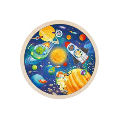 Goki Űrutazás fa puzzle, 57 darabos