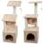 3-tier Cat Entertainment Center and Scratching Post Cat House Tower 92cm, Beige 40075027