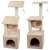 3-tier Cat Entertainment Center and Scratching Post Cat House Tower 92cm, Beige 40075027