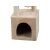 3-tier Cat Entertainment Center and Scratching Post Cat House Tower 92cm, Beige 40075027