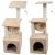 3-tier Cat Entertainment Center and Scratching Post Cat House Tower 92cm, Beige 40075027