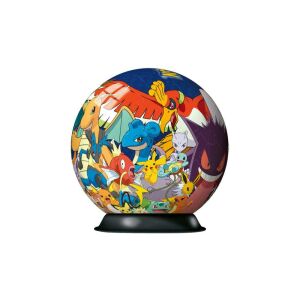 Kész Pokémon 3D Puzzle Labda, 72 darabos, népszerű Pokémon karakterekkel. - Ravensburger Puzzle