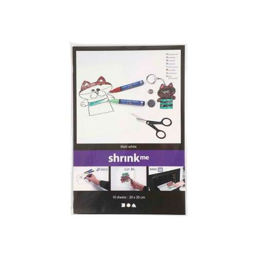 Zsugorfólia lapok matt fehér 20x30, 10 db.
