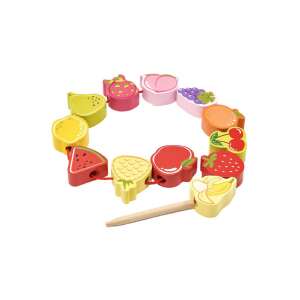 Classic World fa fűzőgyöngyök, gyümölcs, 13 db.