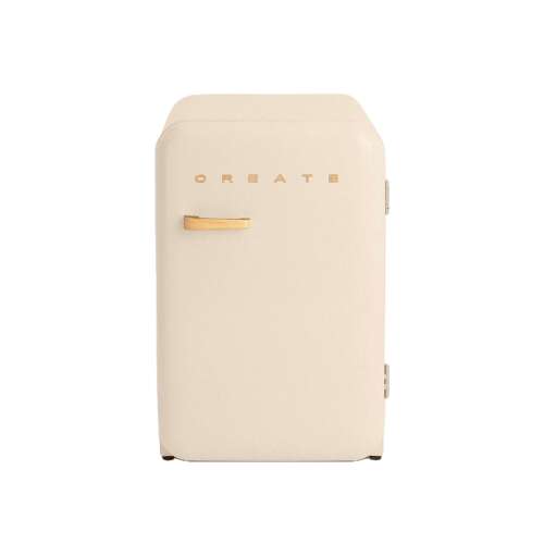 Мини хладилник CREATE Retro, 107 литра, кремаво и златисто