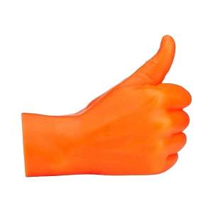Lumânare Thumbs Up CandleHand portocaliu neon, gest cu mâna - Lumânări