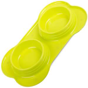 Dvojité misky pre psa a mačku, 2 x 0,4L, s protišmykovými podložkami - Chov zvierat