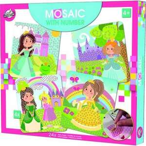 Set creativ mozaic prințese pentru copii, activitate de artizanat - Nonbrand Jocuri si jucarii creative