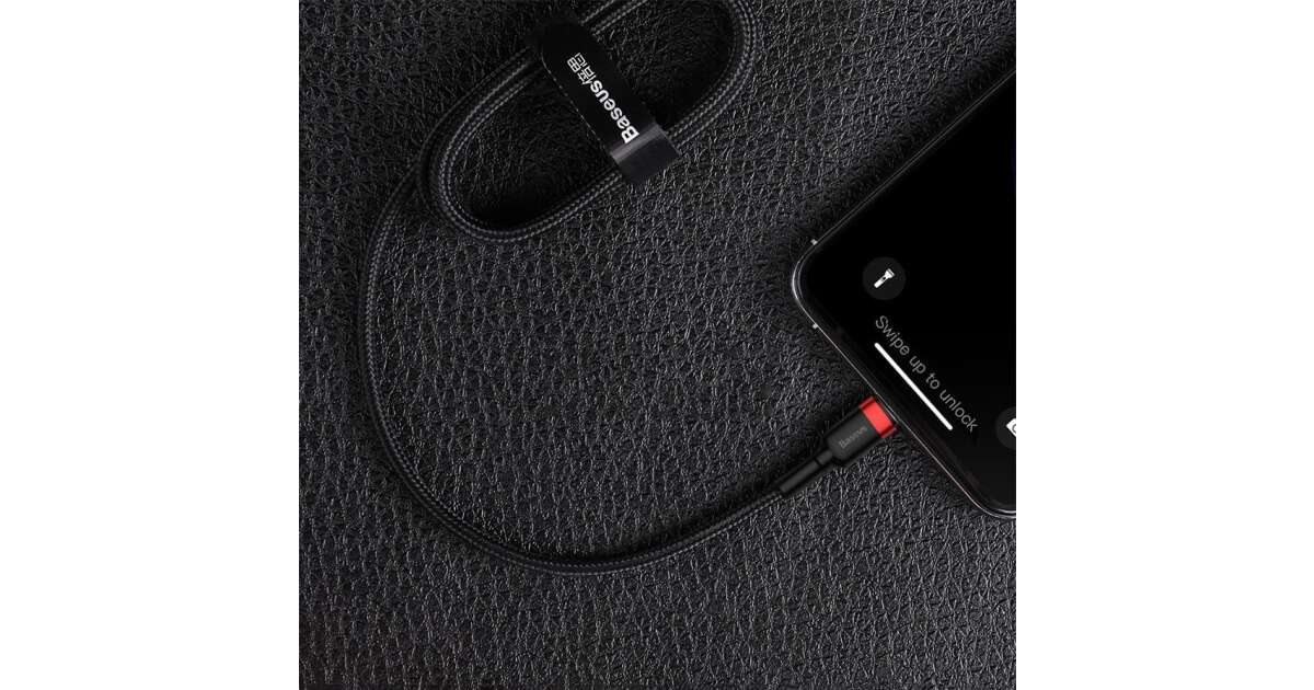 Baseus (CATLKLF-91) USB-C - Lighting strapabíró telefon töltőkábel, 18W ...