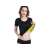 Black short sleeve neoprene fitness shirt for women, size M