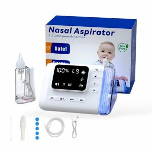 Digitális elektromos orrszívó csecsemőknek és gyermekeknek LED kijelzővel és tartozékokkal - Baba egészség