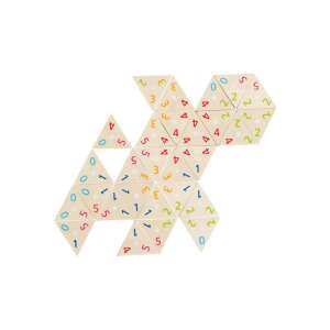 Goki Tri-Domino játék, fa háromszög dominó gyerekeknek - Goki