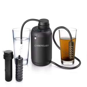Purificator de apă CYBERDUST cu 5 trepte de filtrare: Sistem avansat de filtrare pentru apă potabilă curată din diverse surse. Elimină metale grele, clor și sulf. - Cani filtrante apa si accesorii